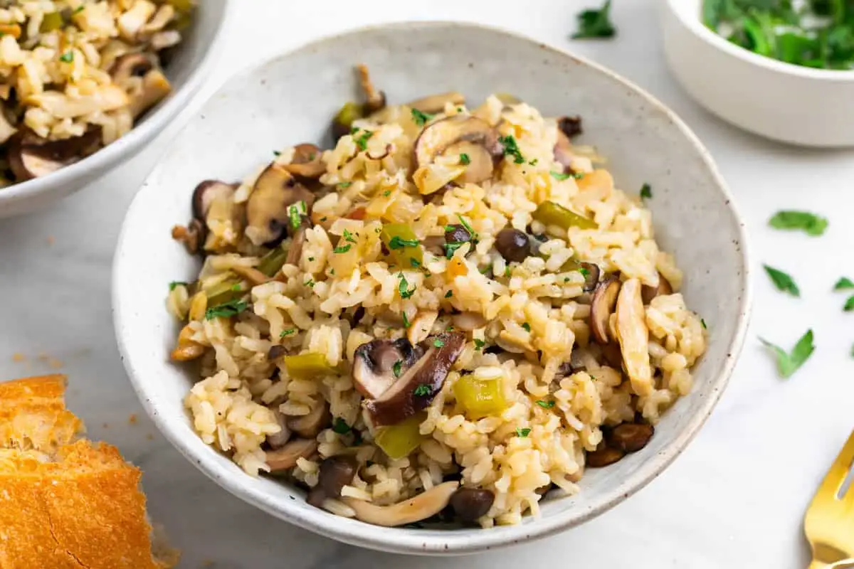 Arroz con setas