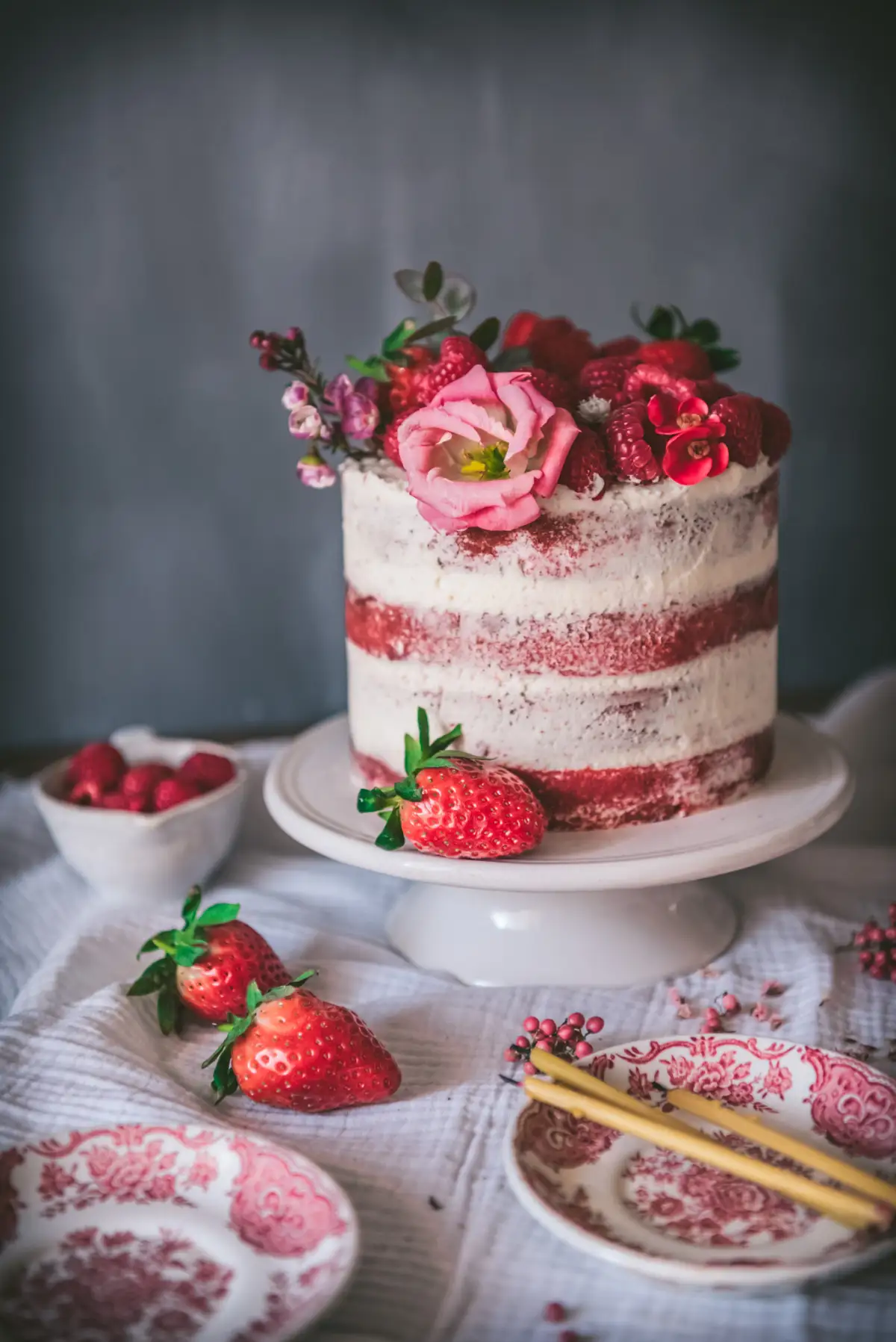 Bizcocho Red Velvet con Crema de Mascarpone {Layer Cake}