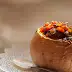 Calabaza rellena de verduritas