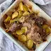 Cordero asado con patatas