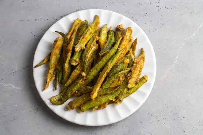 Okra frita crujiente, fácil de hacer en casa