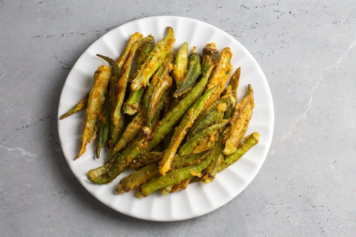 Okra frita crujiente, fácil de hacer en casa