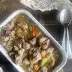 Ragú de cerdo con verduras. Receta fácil en olla rápida
