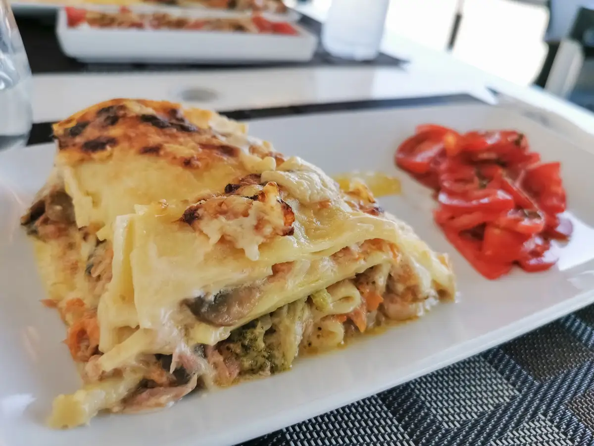 Receta de lasaña de verduras y setas