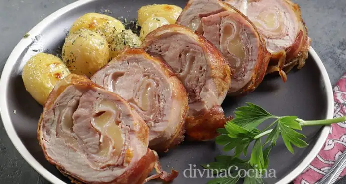 Solomillo relleno de jamón y queso