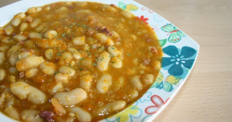 Alubias con jamón con olla GM