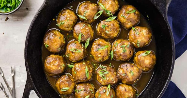 Albóndigas rellenas de Manzana con Salsa de Sidra con monsieur cuisine