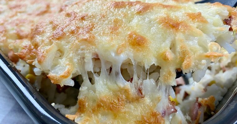 Arroz gratinado con olla GM