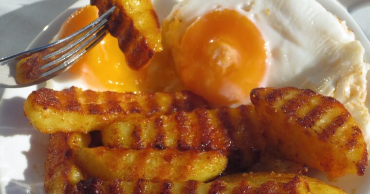 PATATAS FRITAS CON HUEVOS SIN ACEITE con olla GM