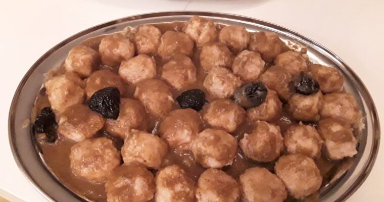 receta de Albóndigas de pavo y ciruelas pasas con thermomix