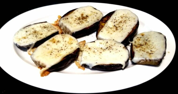 receta de Cremoso de queso de cabra y berenjena ahumada con dulce de pimiento del piquillo con thermomix