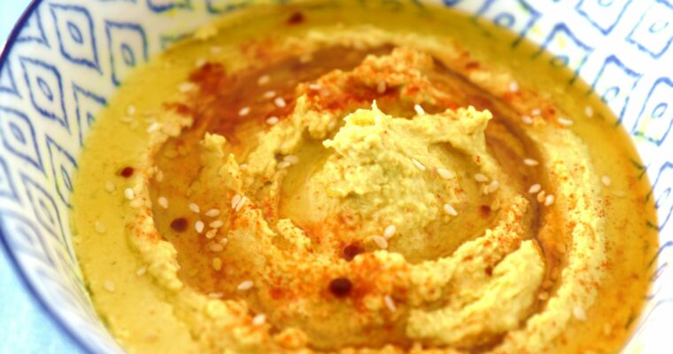 receta de Hummus de garbanzos con mandarina y jengibre con thermomix