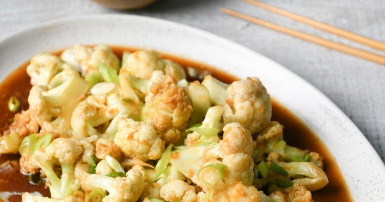 Coliflor con salsa estilo Oriental con monsieur cuisine