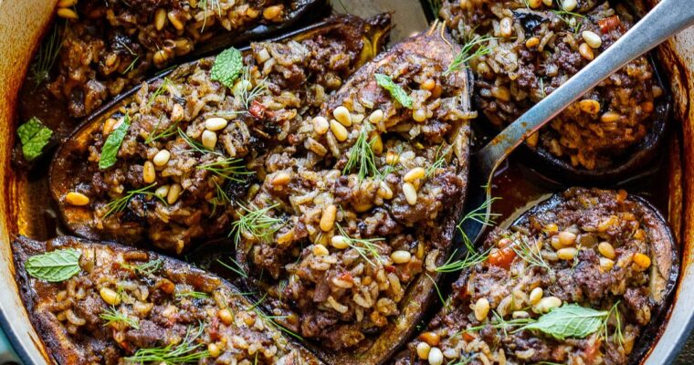 Berenjenas rellenas con olla GM