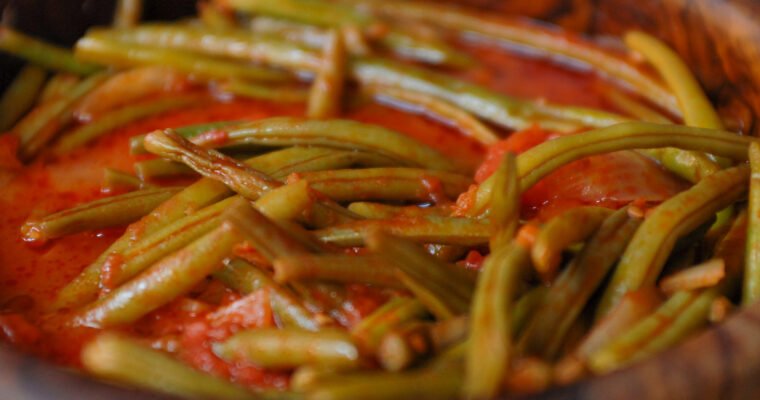 Judías verdes con tomate con olla GM