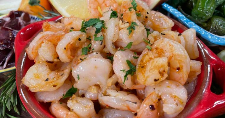 GAMBONES O LANGOSTINOS AL JEREZ con olla GM