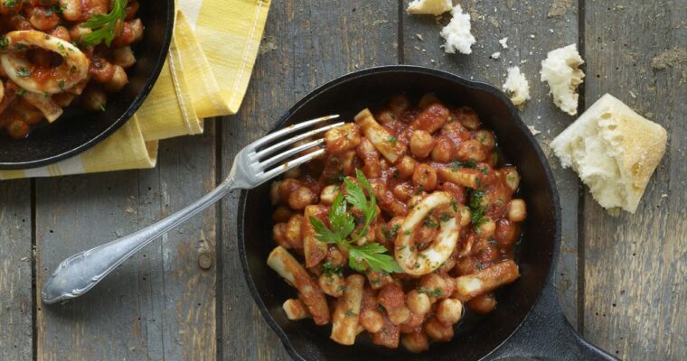 receta de Salteado de garbanzos con habitas y verduras con thermomix
