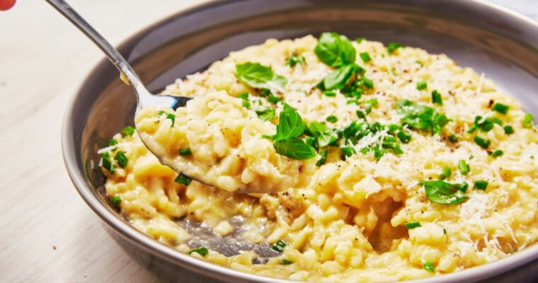 Risotto de lacon y pimientos asados con MAMBO
