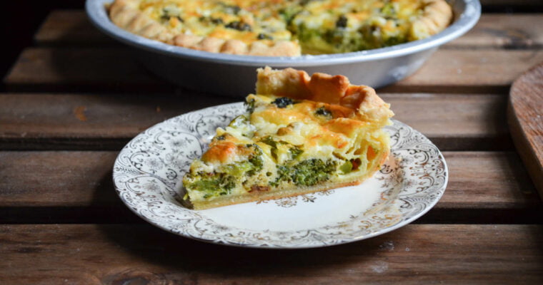 receta de Tarta salada de brócoli con thermomix