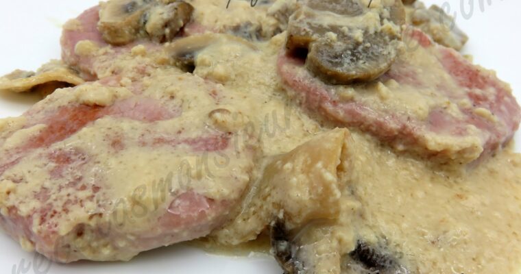 Solomillos de Cerdo al Roquefort con Champiñones con monsieur cuisine