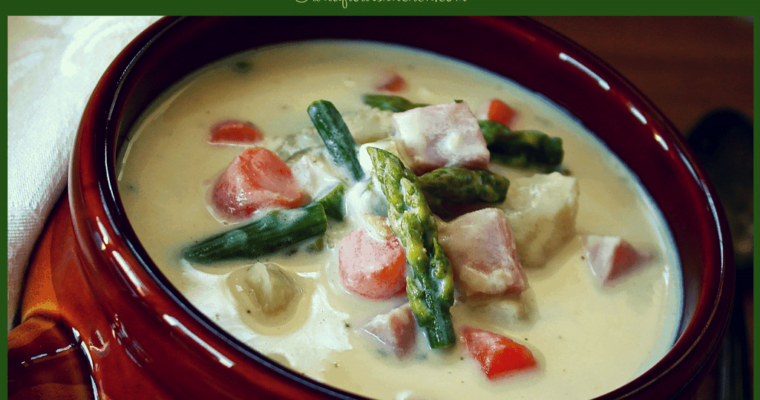 Sopa con Jamón y Espárragos con monsieur cuisine