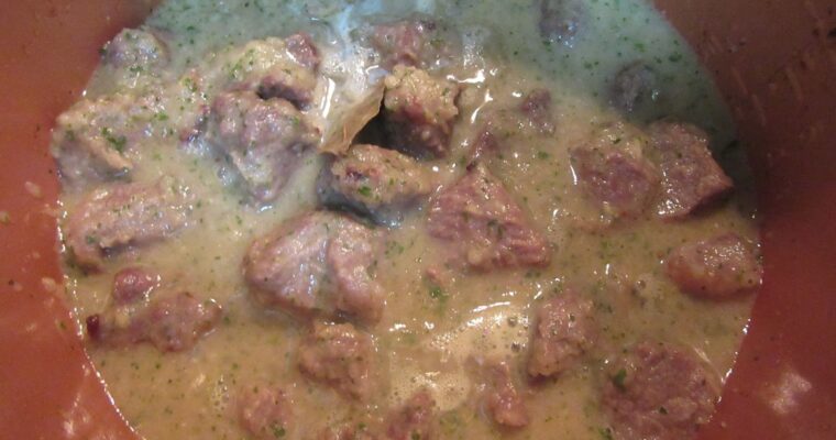 Carne guisada de mamá con olla GM