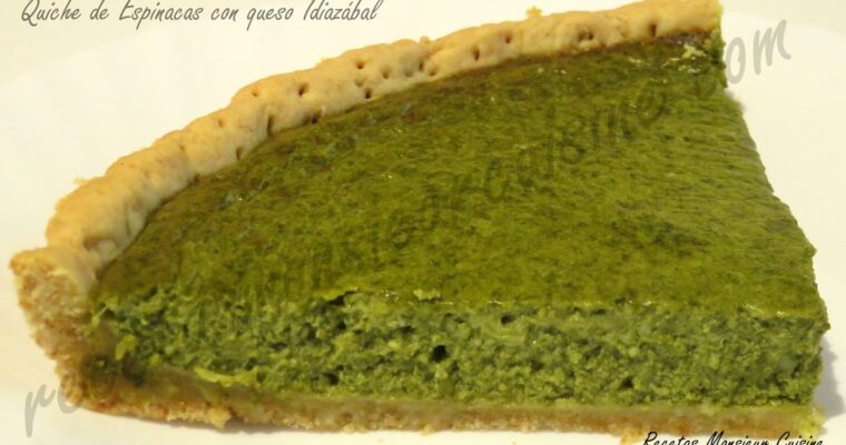 Quiche de Espinacas con ques Idiazábal con monsieur cuisine