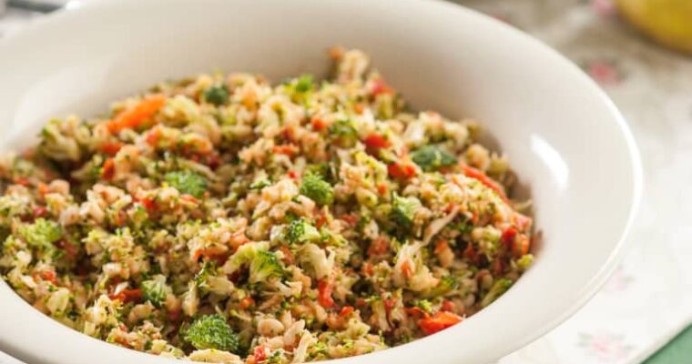 receta de Ensalada de brócoli y manzana con thermomix