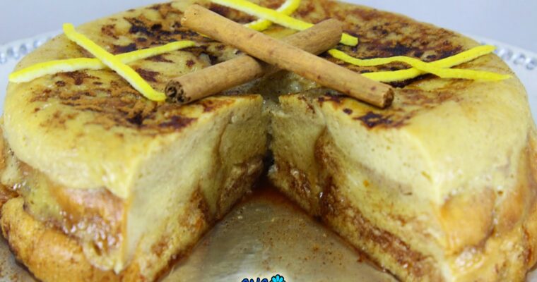 Torta de torrijas con olla GM