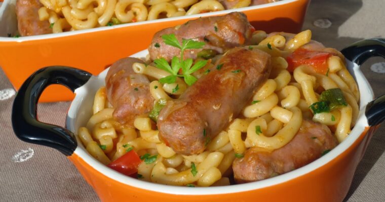 Fideuá con salchichas con olla GM