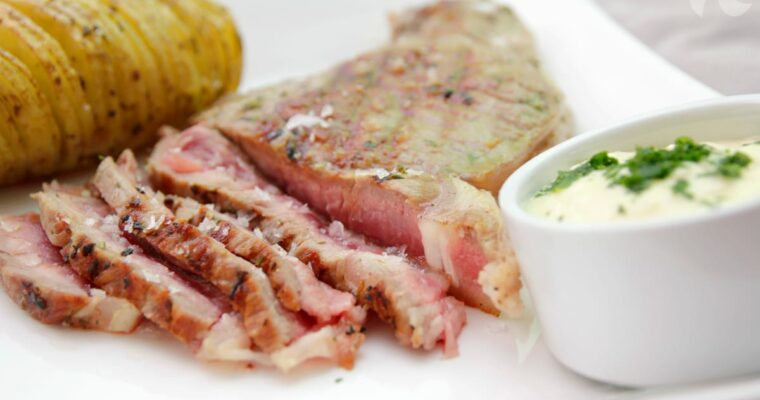 patatas hasselback al AOVE de romero y mayonesa casera de ajo y cebollino con thermomix