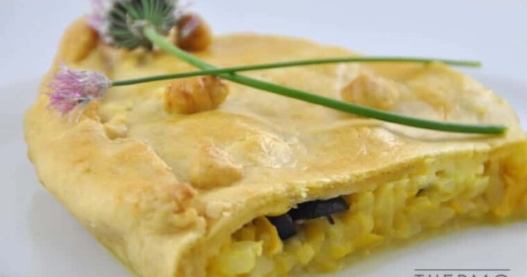 receta de Empanada de cebolla y aceitunas negras con thermomix