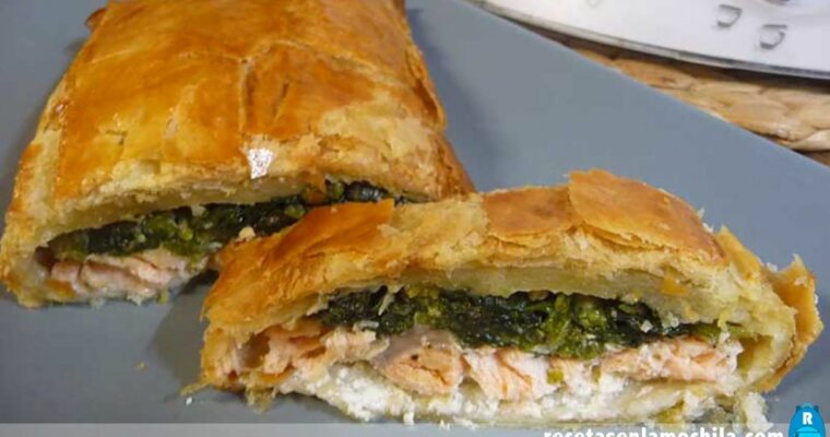 receta de Salmón en hojaldre con bechamel de eneldo con thermomix