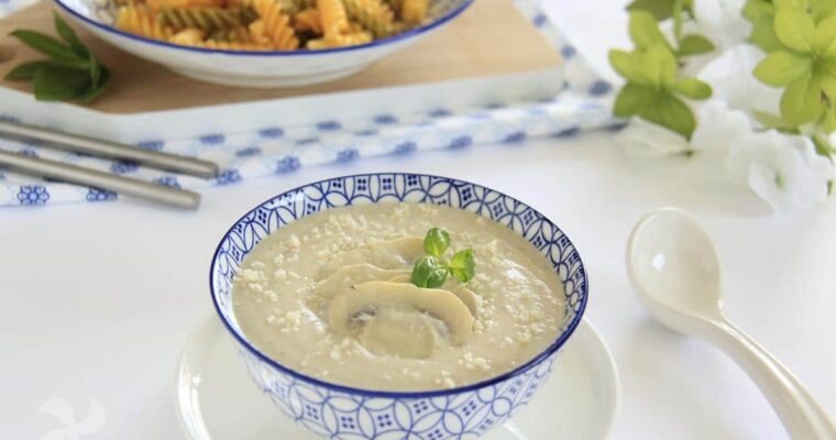 receta de Salsa cremosa de champiñones y ajo con thermomix