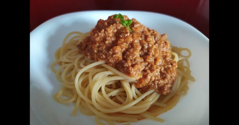 Espaguetis a la Boloñesa con monsieur cuisine