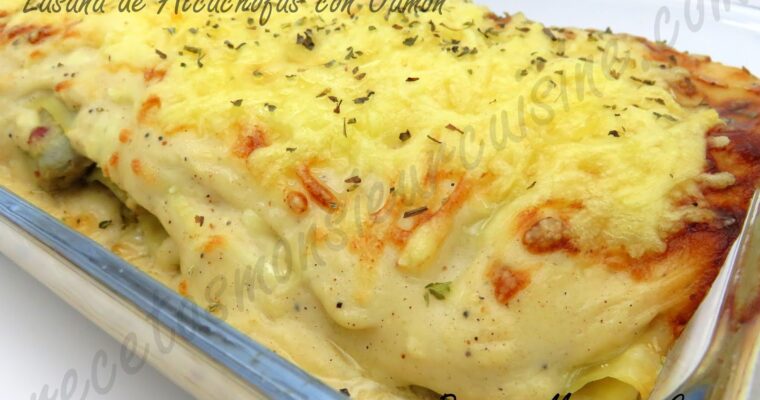 Lasaña de Alcachofas con Jamón con monsieur cuisine