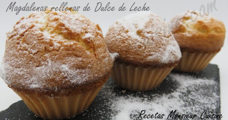 Magdalenas rellenas de Dulce de Leche con monsieur cuisine