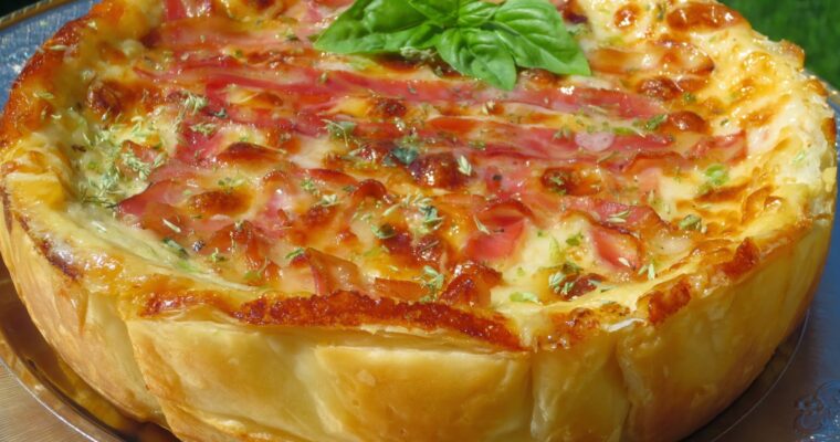 Pizza de hojaldre con olla GM