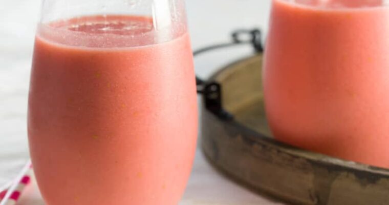 receta de Batido de mango y frambuesa con thermomix