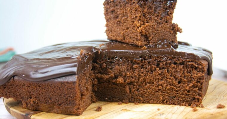 receta de Bizcocho de chocolate perfecto y con glaseado con thermomix