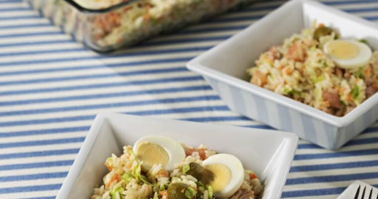 receta de Ensalada de arroz con mayonesa con thermomix