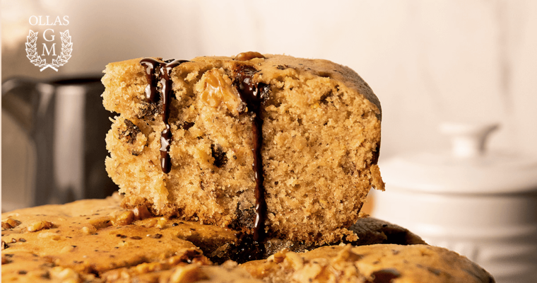 Bizcocho de plátano y chocolate con olla GM