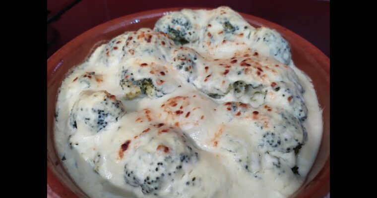 Brócoli con bechamel de Calabacín con monsieur cuisine