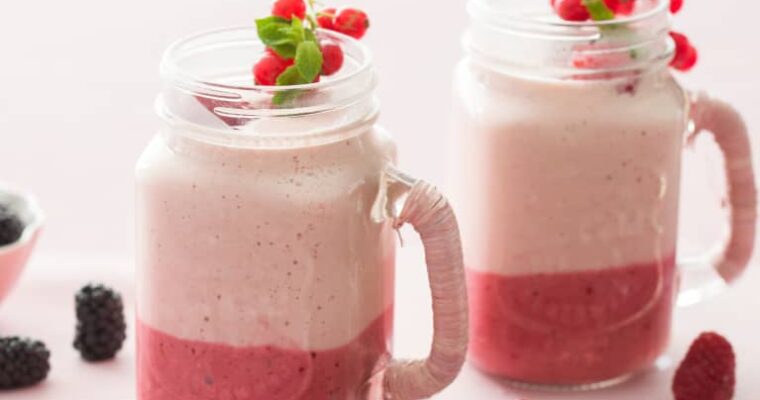 receta de Batido de fresas y manzana con thermomix