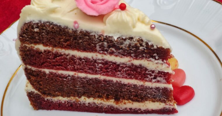 Tarta Red-Velvet (Terciopelo rojo) grande y más pequeña aquí! con olla GM