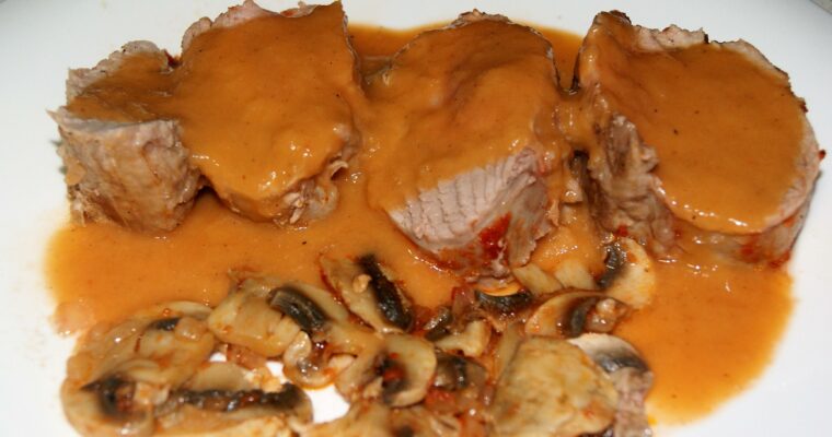 Medallones de Cerdo al Jerez con Ciruelas con monsieur cuisine