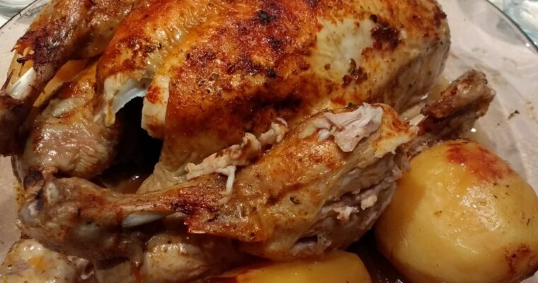 Pollo asado con olla GM