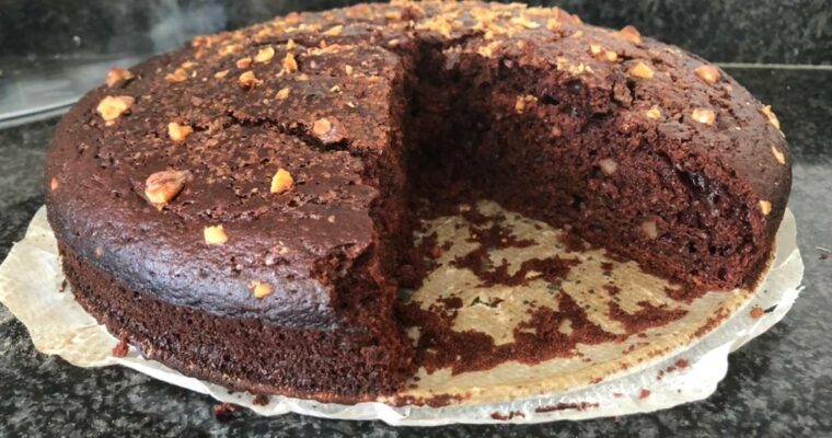 receta de Bizcocho de plátano y chocolate con thermomix