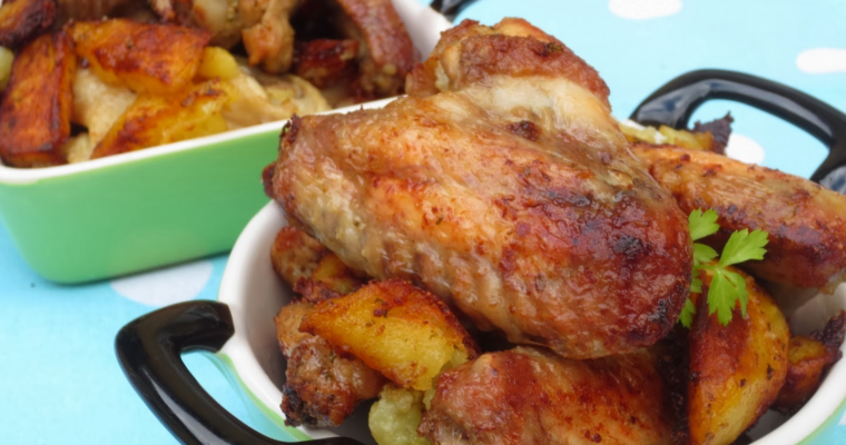 Alitas asadas con olla GM