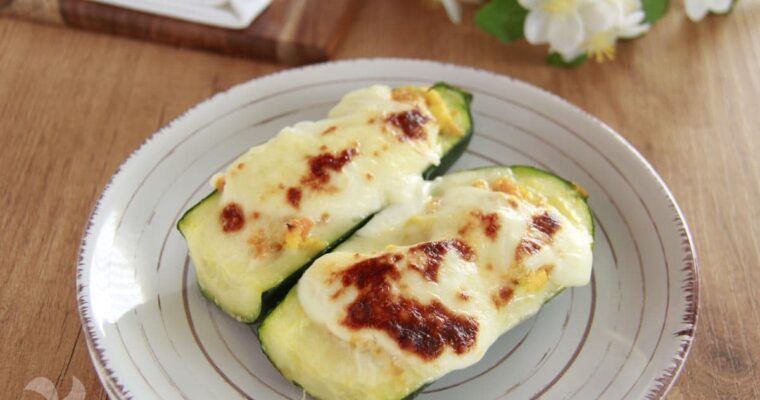 receta de Calabacines rellenos de verduras y huevo con thermomix